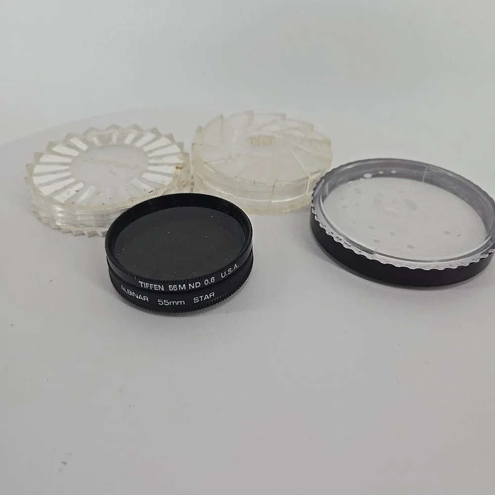 Tiffen 55mm ND 0.6 & Albinar 55mm Star Lens Filter Set - Vintage Camera...